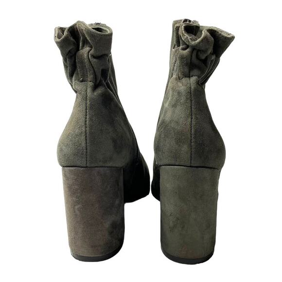 Women's Arturo Chiang Shoes Rakel Suede Ankle Boots Block Heel Booties Gray 8.5 - Picture 5 of 7